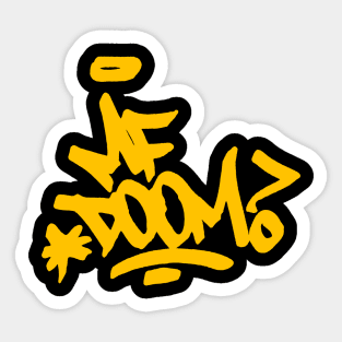 mf doom retro Sticker